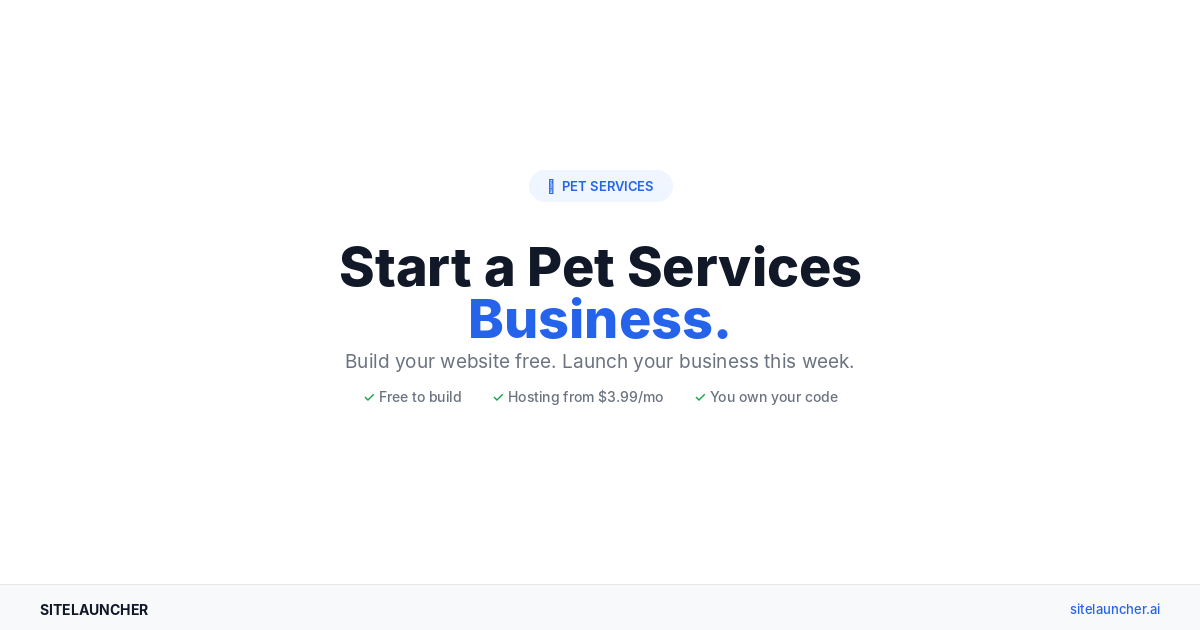 How to Start a Pet Services Business in Your Neighborhood