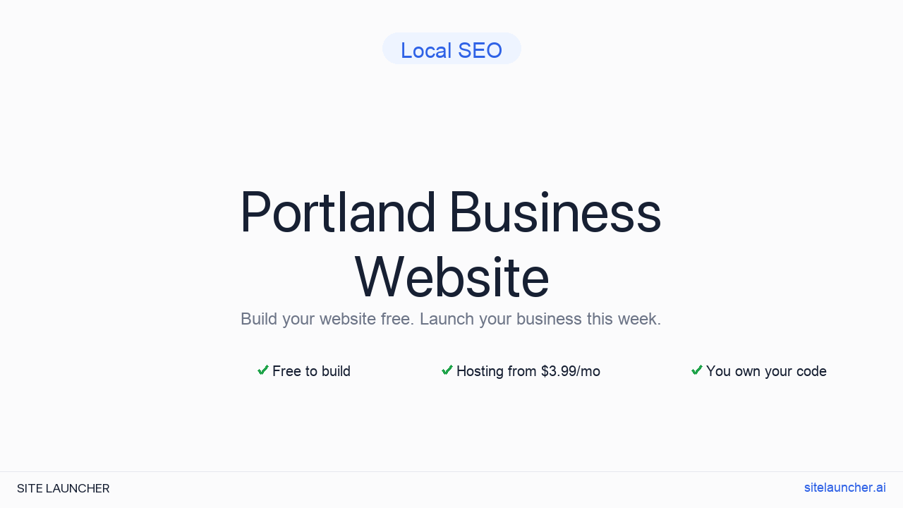 How to Build a Website for Your Portland Business (Free and Fast)