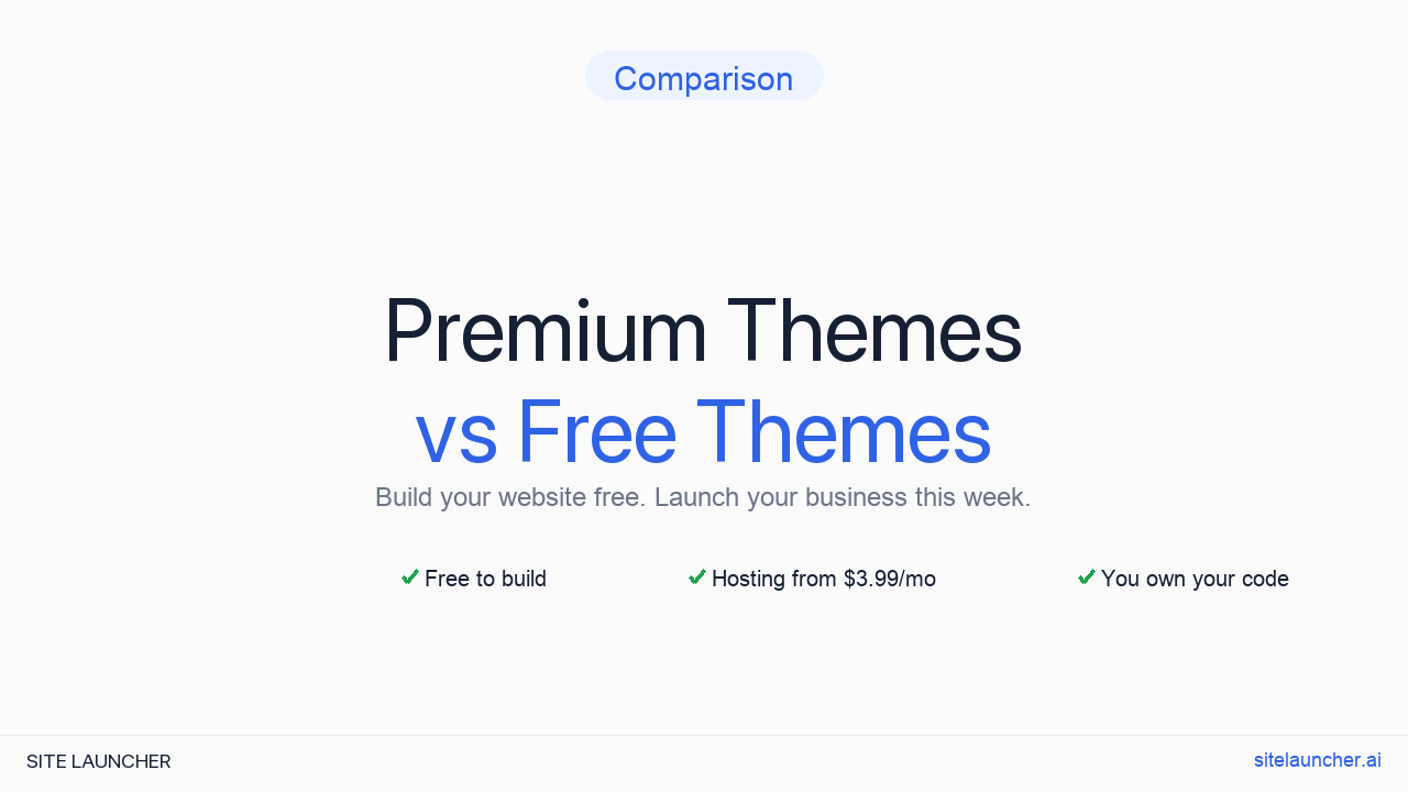 Premium Themes vs Free Themes