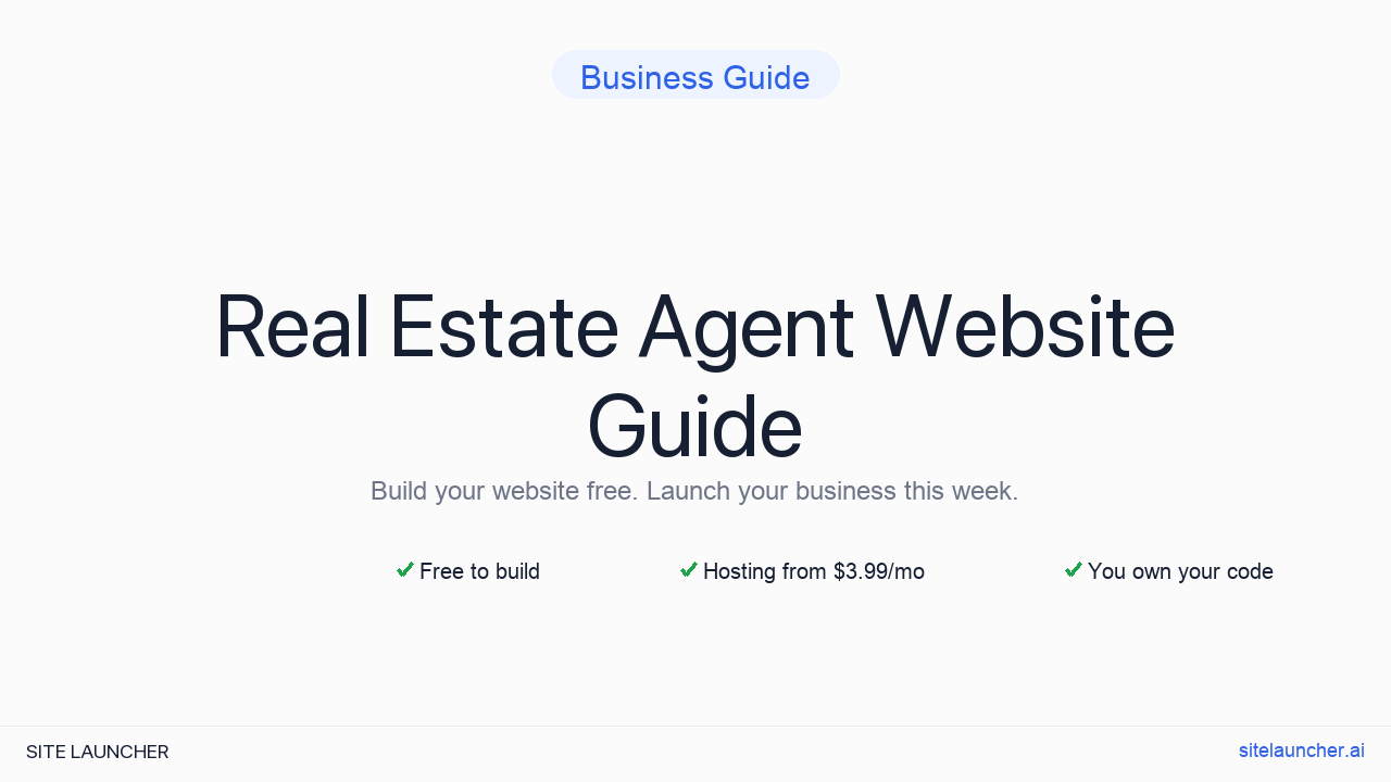 How to Build a Website for Your Real Estate Agent (Free, Fast, and Professional)
