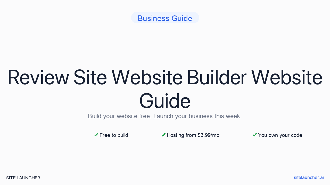 Review Site Website Builder