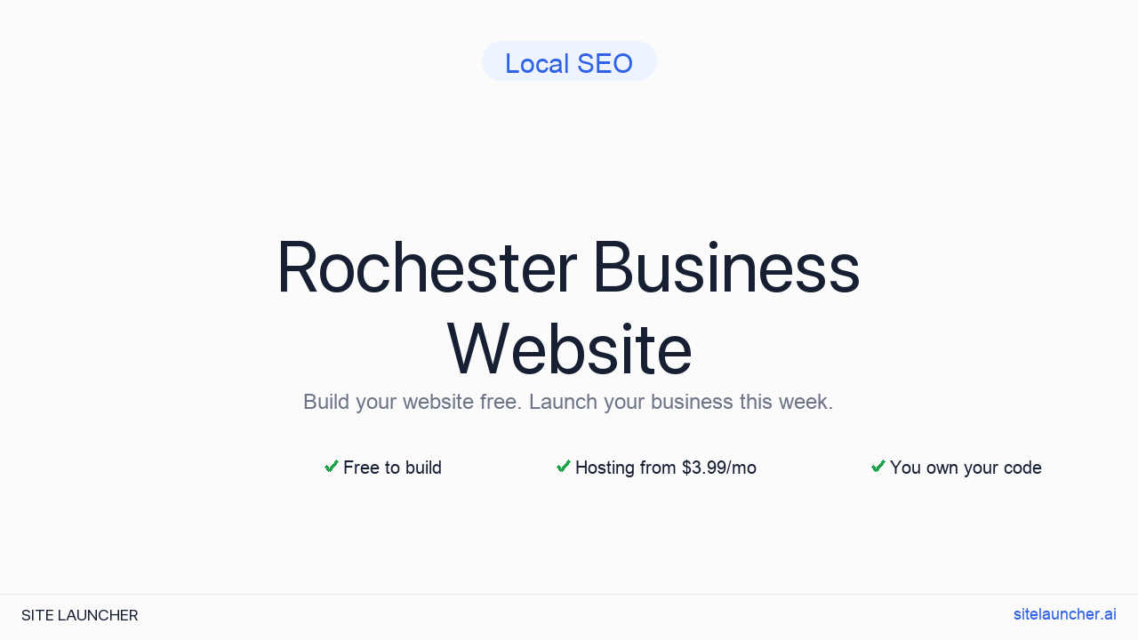 How to Build a Website for Your Rochester Business (Free and Fast)
