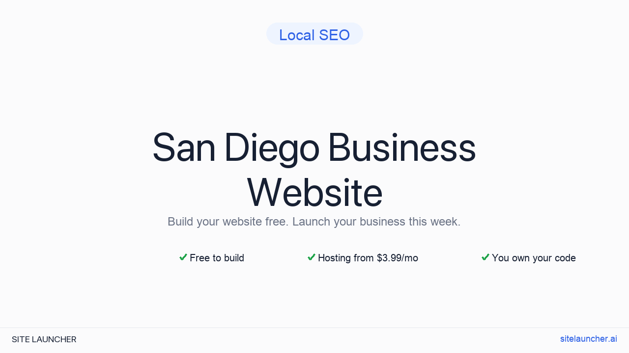How to Build a Website for Your San Diego Business (Free and Fast)