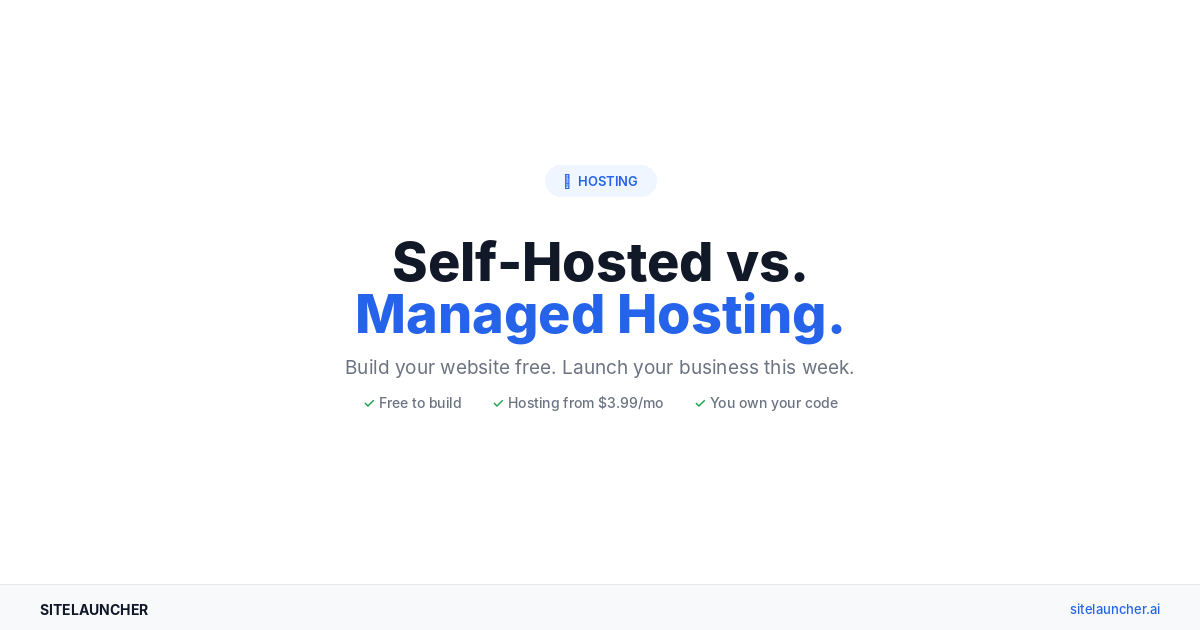 Self-Hosted vs. Managed Hosting: What’s the Difference (and Which Saves You More)?