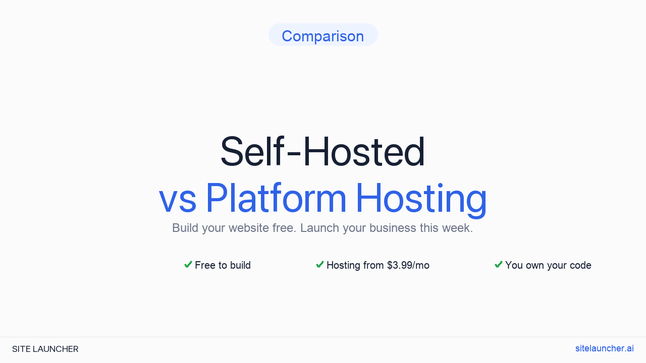 Self-Hosted vs Platform Hosting