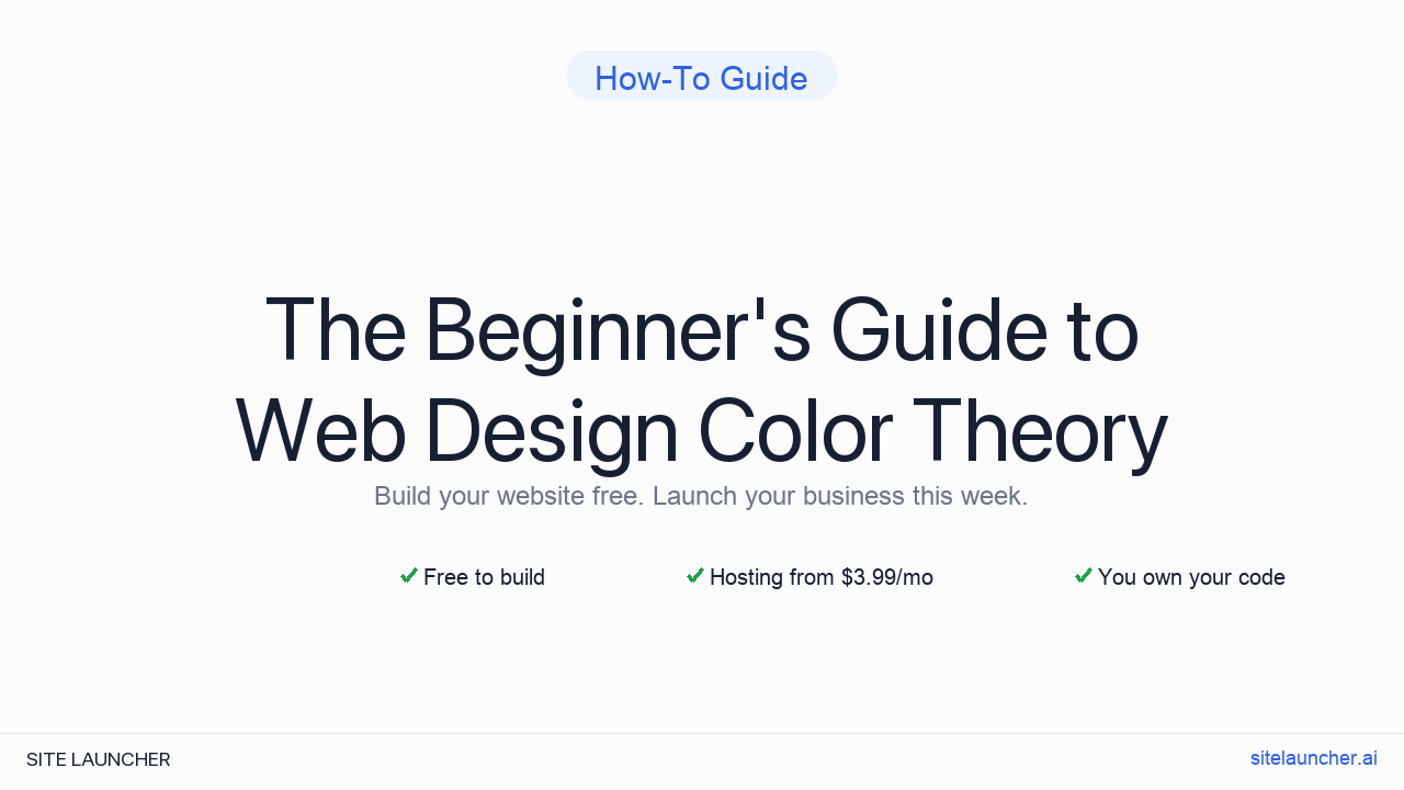 The Beginner's Guide to Web Design Color Theory