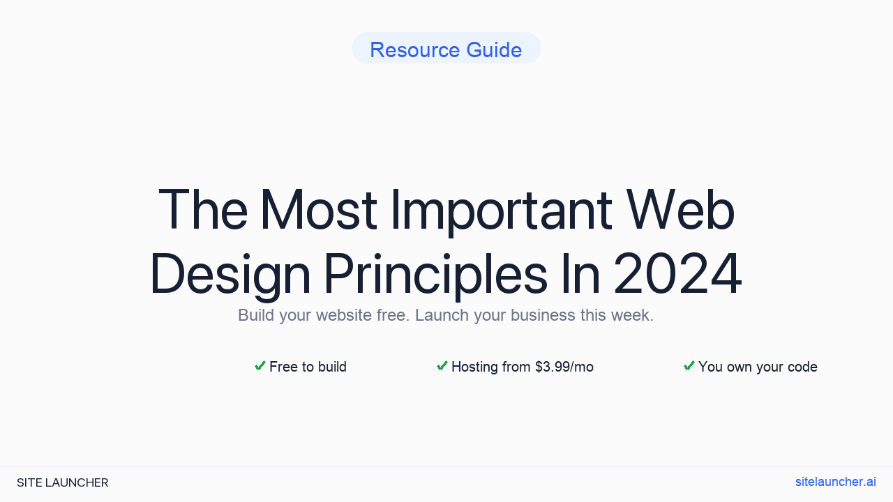The Most Important Web Design Principles In 2024