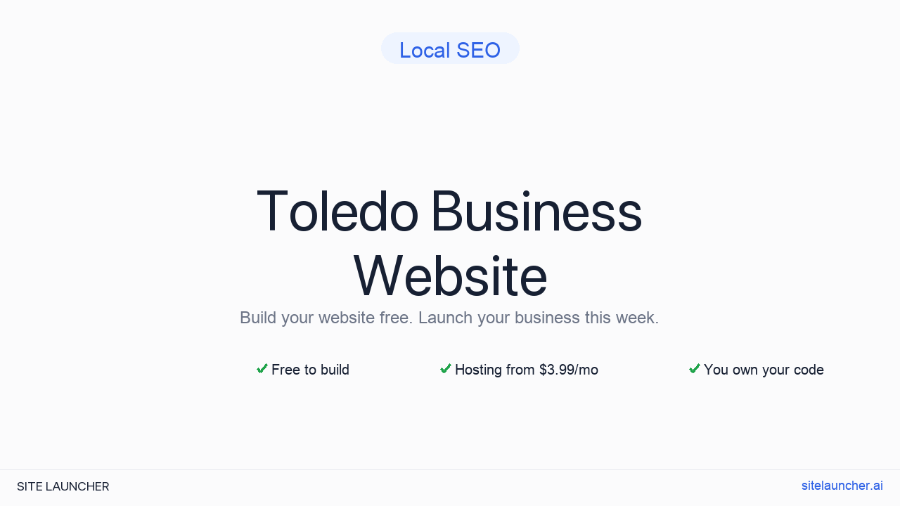 How to Build a Website for Your Toledo Business (Free and Fast)