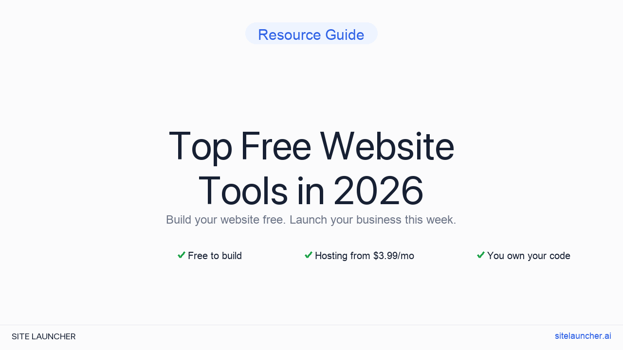 Top Free Website Tools in 2026