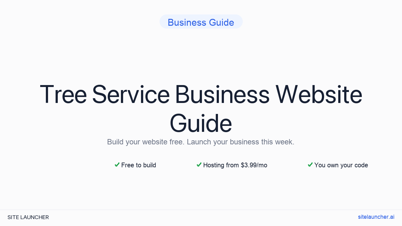 How to Build a Website for Your Tree Service Business (Free, Fast, and Professional)