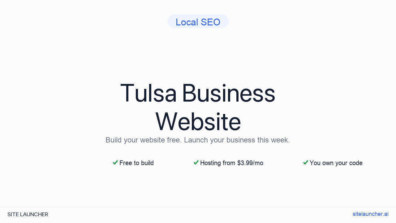 How to Build a Website for Your Tulsa Business (Free and Fast)