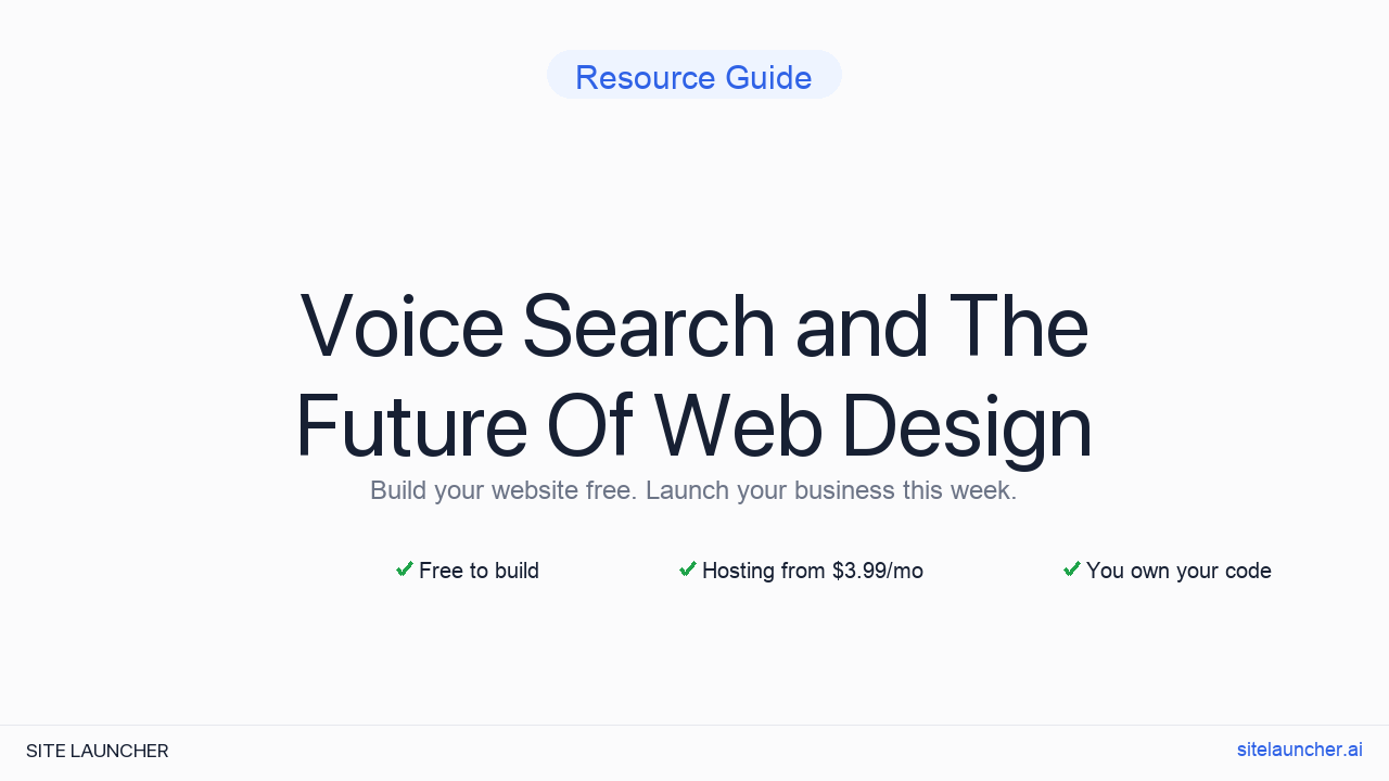 Voice Search and The Future Of Web Design