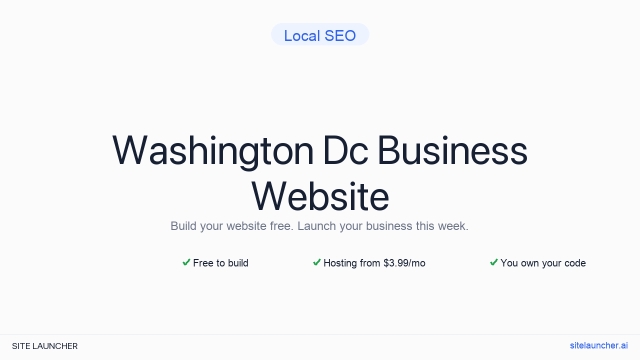How to Build a Website for Your Washington DC Business (Free and Fast)