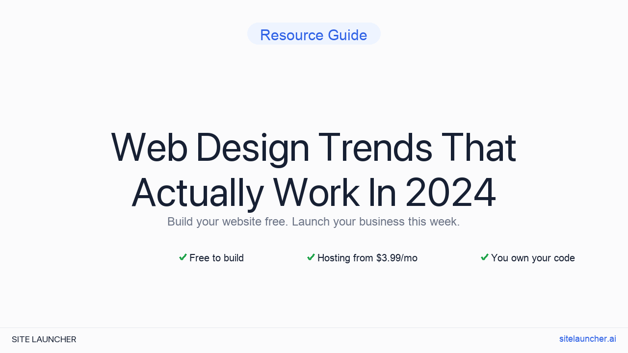 Web Design Trends That Actually Work In 2024