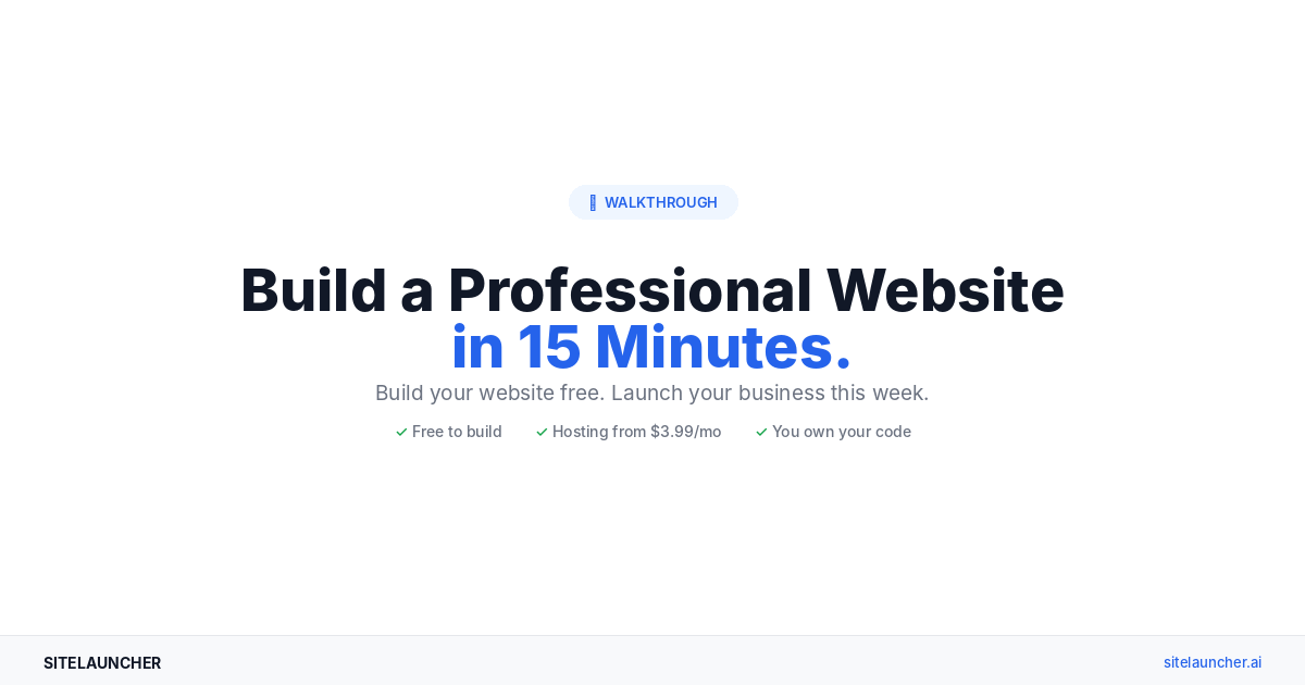I Built a Professional Website in 15 Minutes for Under $4/Month — Here’s How