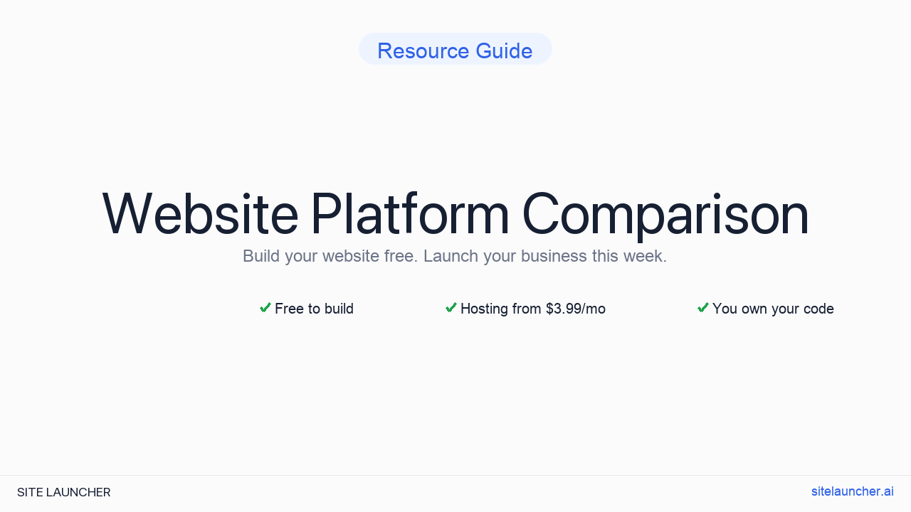 Website Platform Comparison