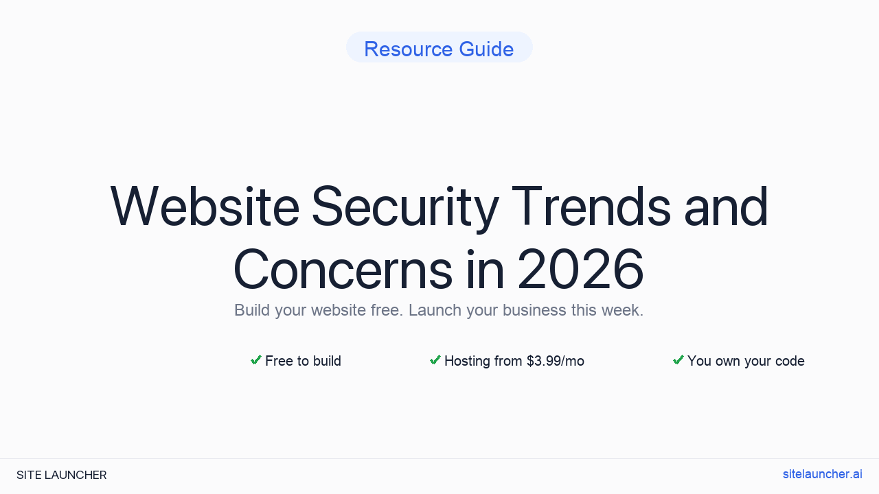 Website Security Trends and Concerns in 2026