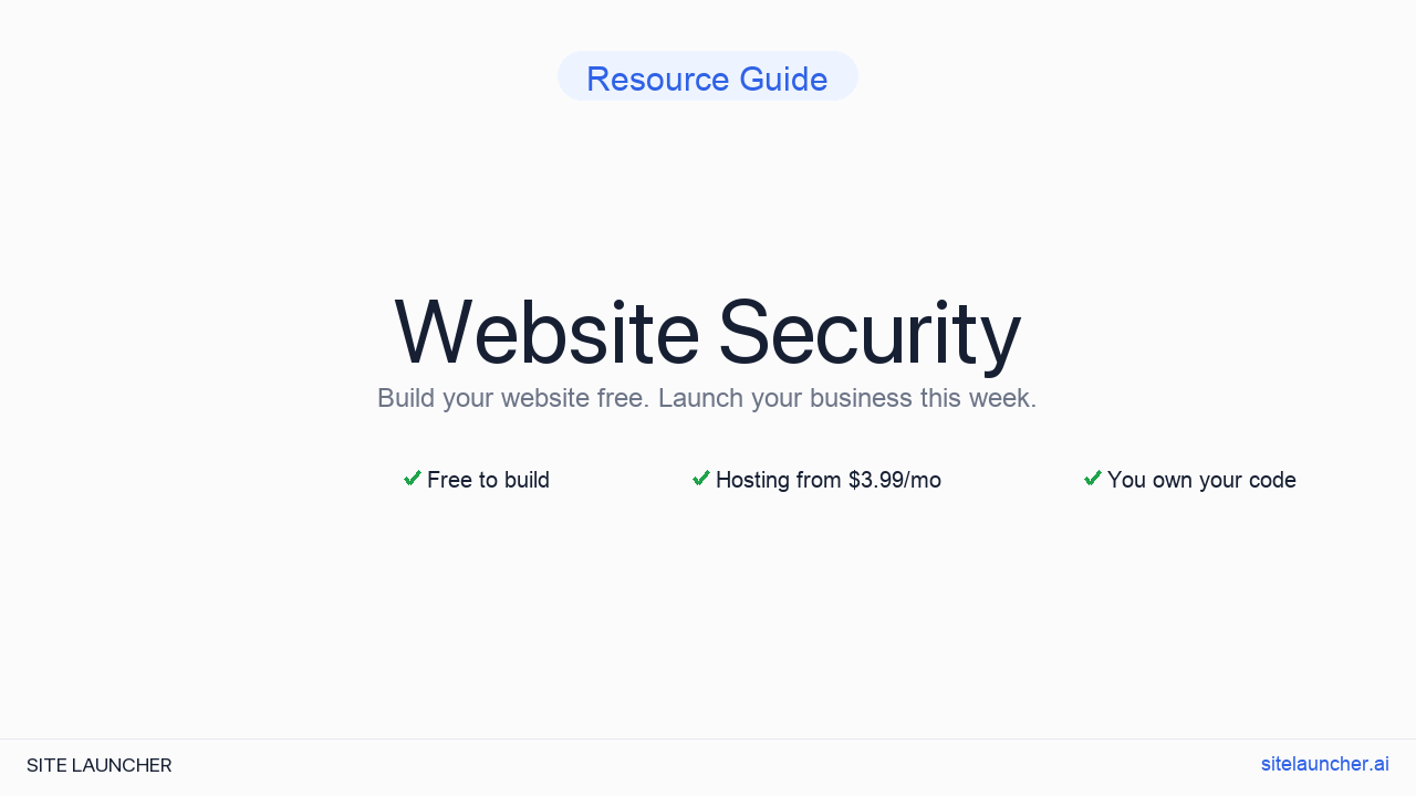Website Security