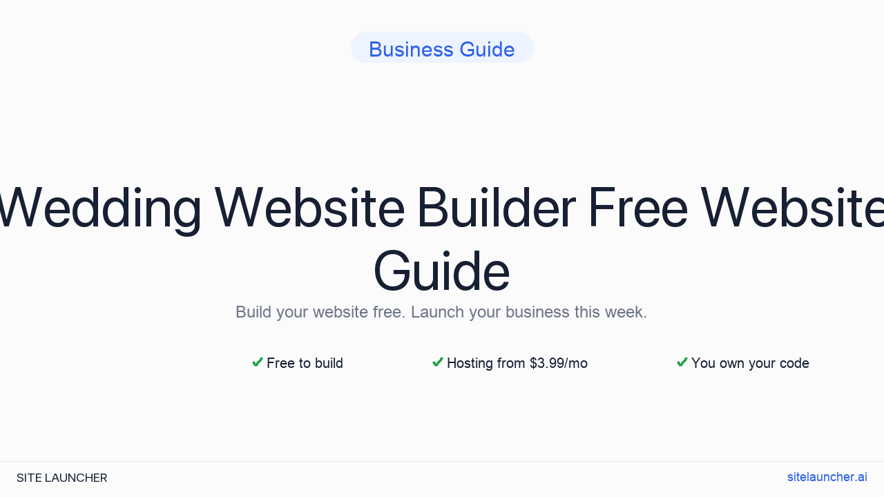 Wedding Website Builder Free