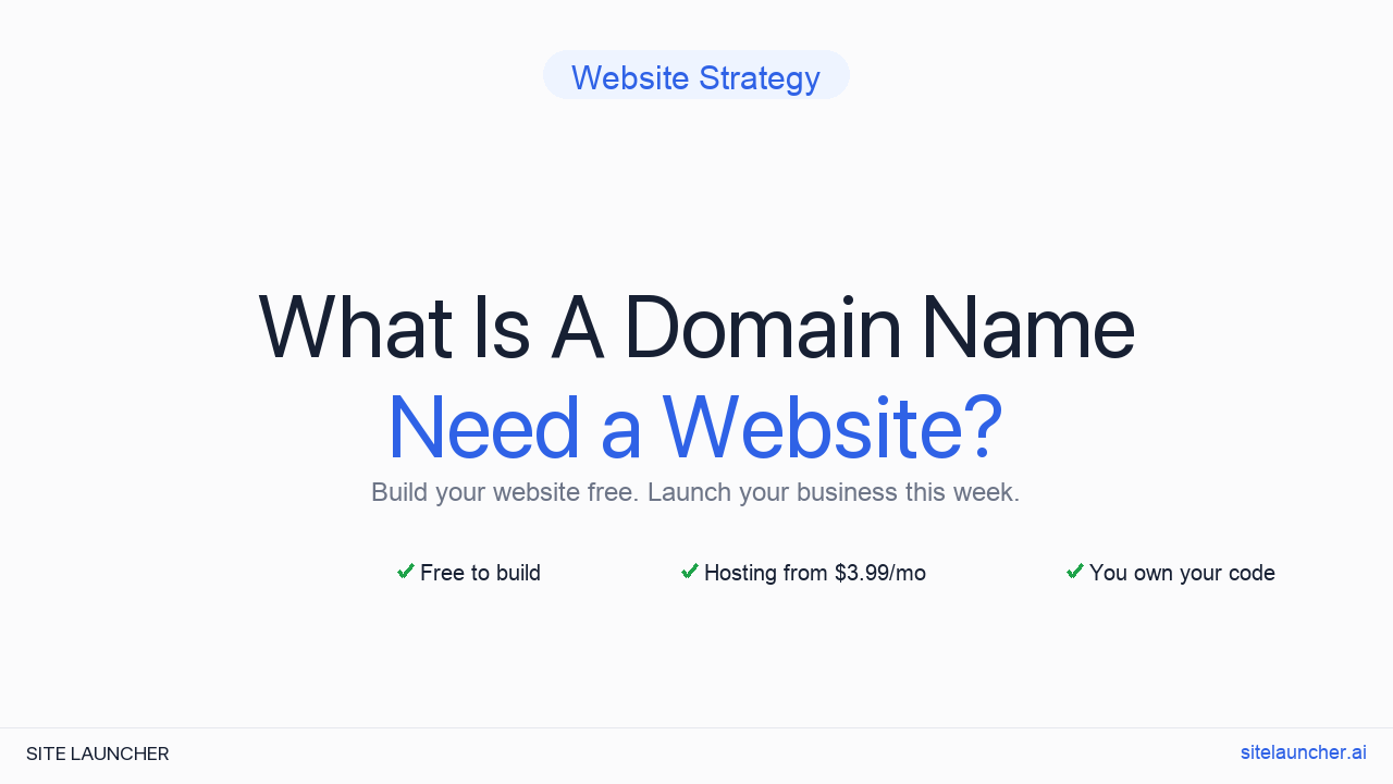 What Is A Domain Name