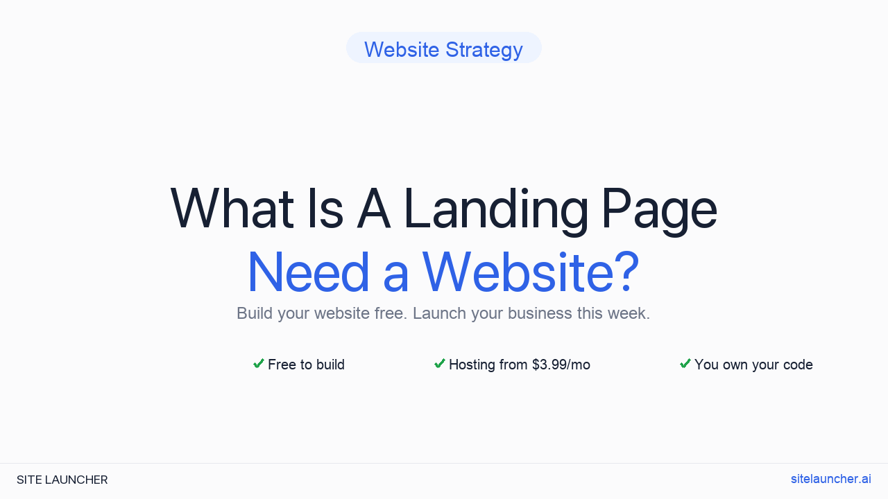 What Is A Landing Page