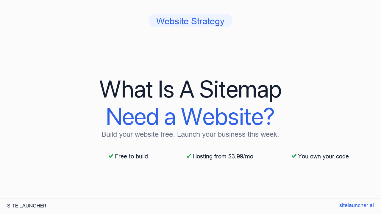 What Is A Sitemap
