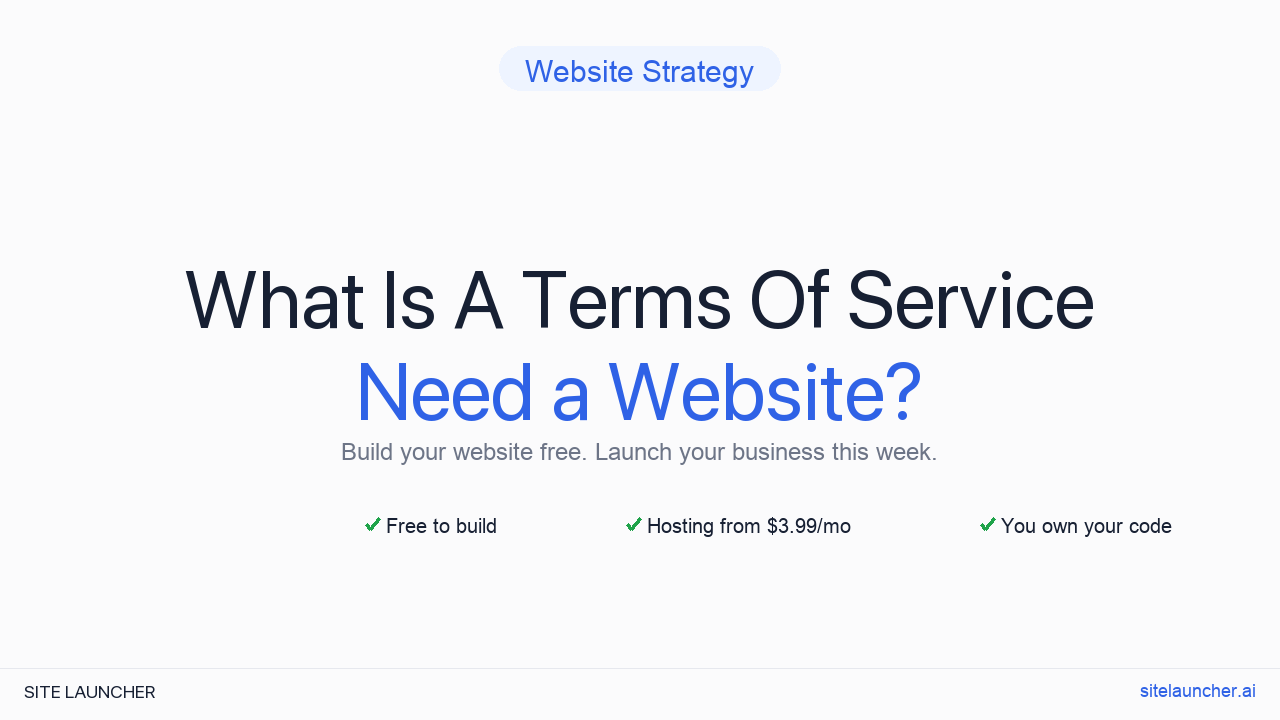 What Is A Terms Of Service