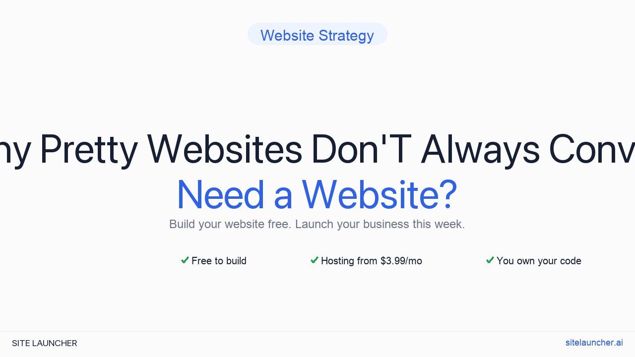 Why Pretty Websites Don'T Always Convert