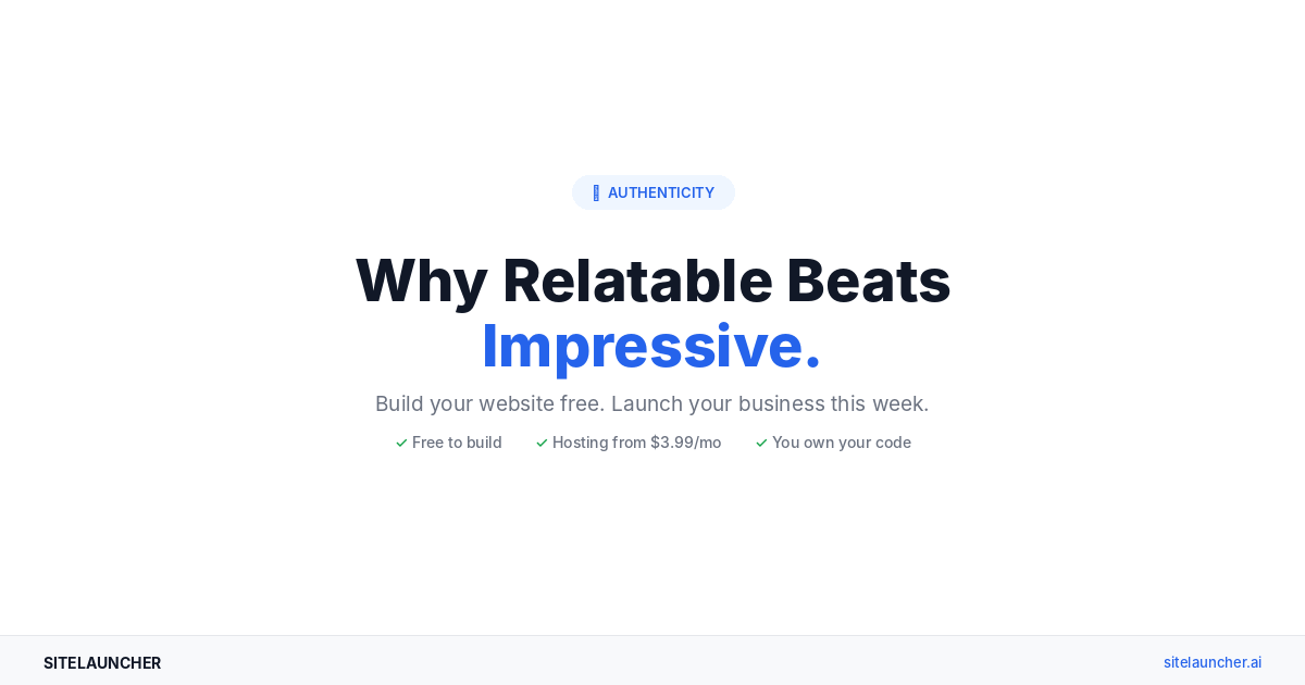 Why ”Relatable” Always Beats ”Impressive” in the Age of AI