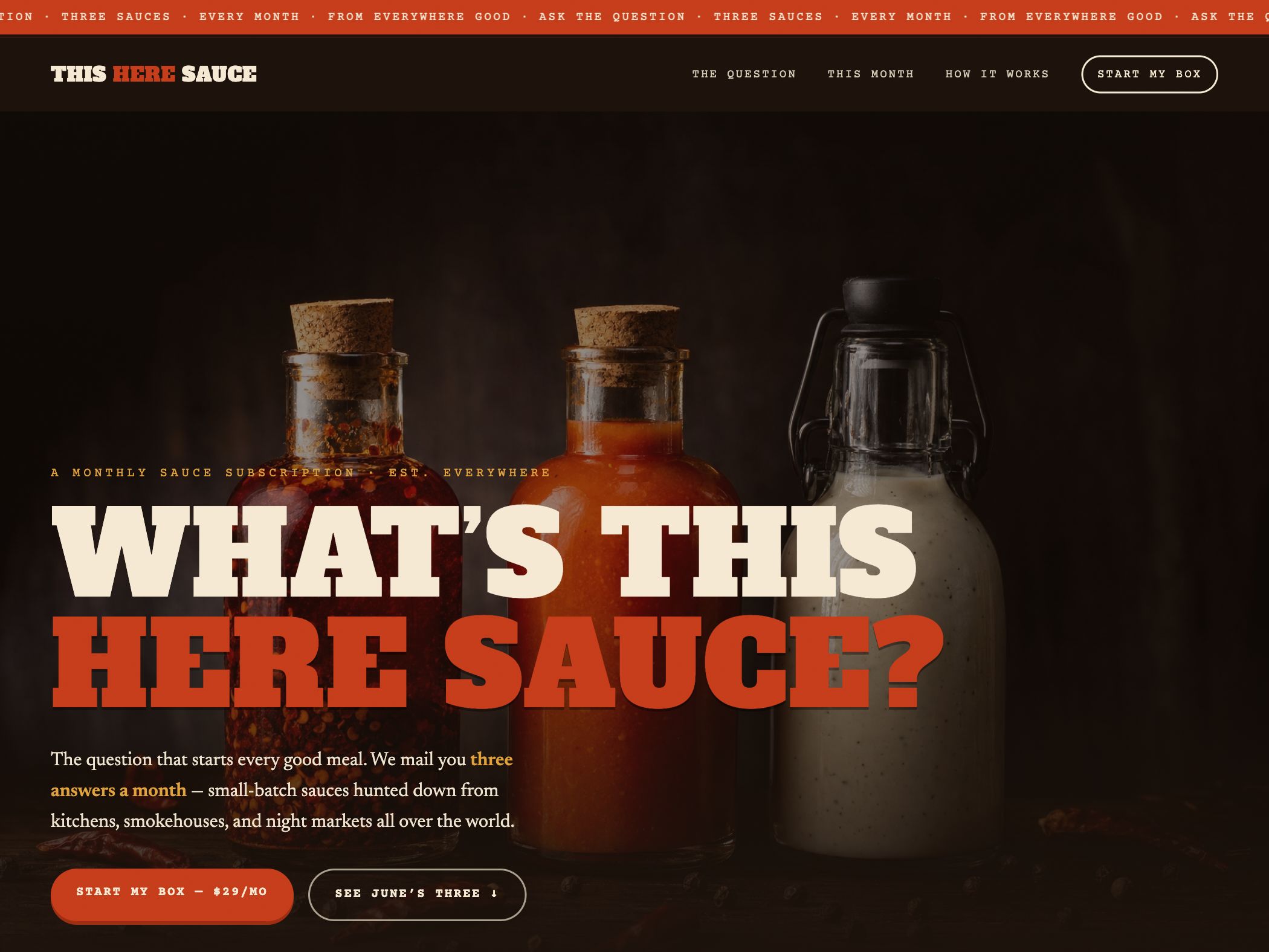 This Here Sauce — website built by SiteLauncher